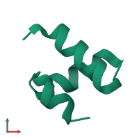 PDB entry 3e21 coloured by chain, front view.