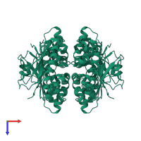 Carbonic anhydrase 2 in PDB entry 3e31, assembly 1, top view.