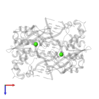 CALCIUM ION in PDB entry 3e3y, assembly 1, top view.