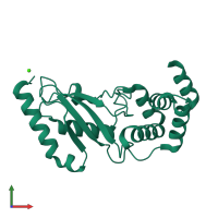 PDB entry 3e46 coloured by chain, front view.