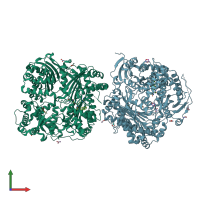 PDB entry 3e4a coloured by chain, front view.