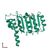 PDB entry 3e4g coloured by chain, front view.