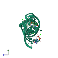 PDB entry 3e5c coloured by chain, side view.