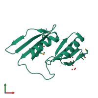 PDB entry 3e5d coloured by chain, front view.