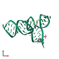 PDB entry 3e5e coloured by chain, front view.
