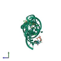 PDB entry 3e5e coloured by chain, side view.