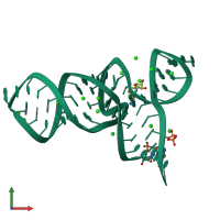 PDB entry 3e5f coloured by chain, front view.