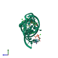 PDB entry 3e5f coloured by chain, side view.
