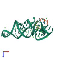 PDB entry 3e5f coloured by chain, top view.