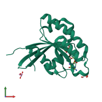 PDB entry 3e5h coloured by chain, front view.