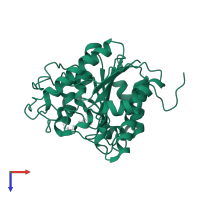 Arginase-1 in PDB entry 3e6k, assembly 1, top view.