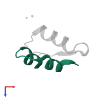 Insulin A chain in PDB entry 3e7y, assembly 1, top view.