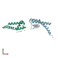 PDB entry 3e8f coloured by chain, front view.