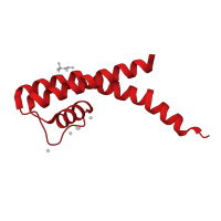 The deposited structure of PDB entry 3e8g contains 2 copies of CATH domain 1.10.287.70 (Helix Hairpins) in Potassium channel domain-containing protein. Showing 1 copy in chain B.
