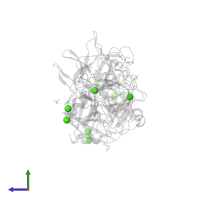 CALCIUM ION in PDB entry 3e8l, assembly 1, side view.