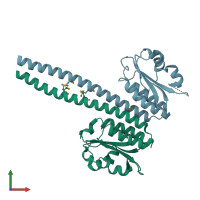 PDB entry 3e98 coloured by chain, front view.