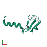 PDB entry 3eb5 coloured by chain, front view.