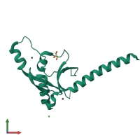 PDB entry 3ec8 coloured by chain, front view.