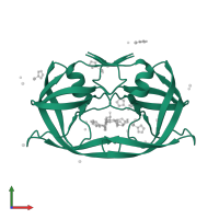 Protease in PDB entry 3ecg, assembly 1, front view.