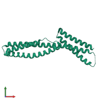 PDB entry 3edu coloured by chain, front view.