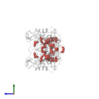 Modified residue MSE in PDB entry 3eh7, assembly 1, side view.