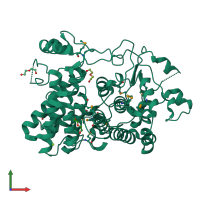 PDB entry 3ejn coloured by chain, front view.