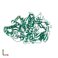 PDB entry 3ejr coloured by chain, front view.