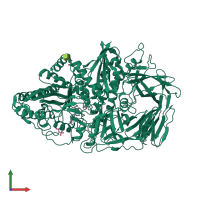 PDB entry 3ejs coloured by chain, front view.