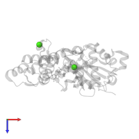 CALCIUM ION in PDB entry 3el2, assembly 1, top view.