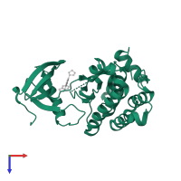 Proto-oncogene tyrosine-protein kinase Src in PDB entry 3en4, assembly 1, top view.