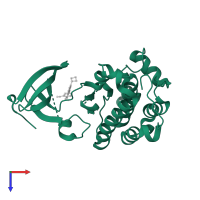 Proto-oncogene tyrosine-protein kinase Src in PDB entry 3en5, assembly 1, top view.