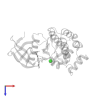 CHLORIDE ION in PDB entry 3eqr, assembly 2, top view.