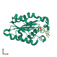 PDB entry 3esd coloured by chain, front view.