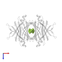 2,5-dichloro-N-(3,5-dibromo-4-hydroxyphenyl)benzamide in PDB entry 3eso, assembly 1, top view.