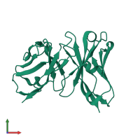 PDB entry 3esu coloured by chain, front view.