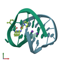 PDB entry 3et8 coloured by chain, front view.
