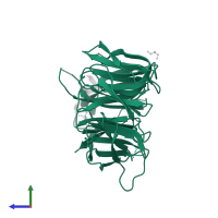 Partner and localizer of BRCA2 in PDB entry 3eu7, assembly 1, side view.