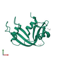 Ribonuclease pancreatic in PDB entry 3ev0, assembly 1, front view.