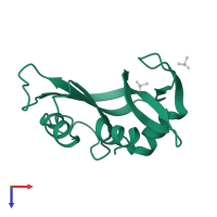 Ribonuclease pancreatic in PDB entry 3ev0, assembly 1, top view.