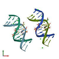 PDB entry 3ey3 coloured by chain, front view.