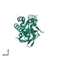 Alkylmercury lyase in PDB entry 3f0p, assembly 2, side view.