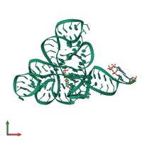 PDB entry 3f2y coloured by chain, front view.