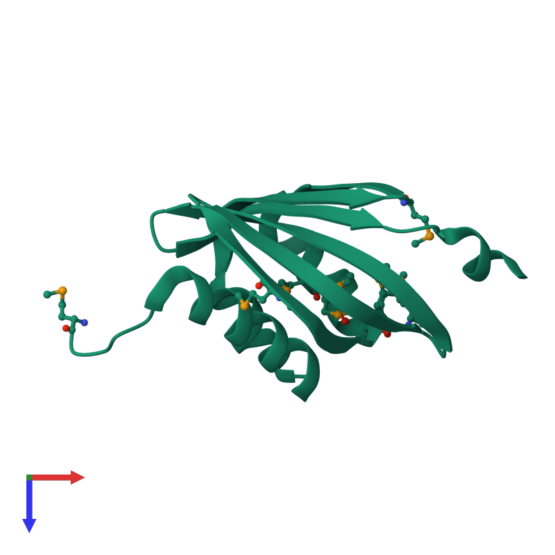 <div class='caption-body'><ul class ='image_legend_ul'>The deposited structure of PDB entry 3f40 coloured by chemically distinct molecules and viewed from the top. The entry contains: <li class ='image_legend_li'>1 copy of uncharacterized NTF2-like protein</li><li class ='image_legend_li'>[]</li></ul></li></ul></li></div>