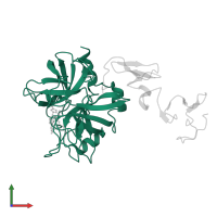 Vitamin K-dependent protein C heavy chain in PDB entry 3f6u, assembly 1, front view.