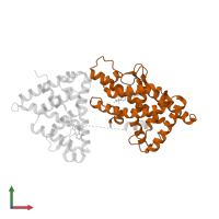 Oxysterols receptor LXR-alpha in PDB entry 3fal, assembly 2, front view.