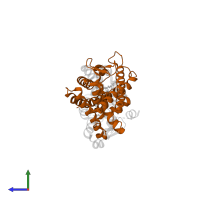 Oxysterols receptor LXR-alpha in PDB entry 3fal, assembly 2, side view.