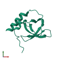 Monomeric assembly 1 of PDB entry 3fdr coloured by chemically distinct molecules, front view.