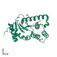 PDB entry 3feu coloured by chain, front view.