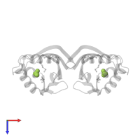 ACETATE ION in PDB entry 3ff2, assembly 1, top view.