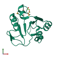 PDB entry 3ff4 coloured by chain, front view.